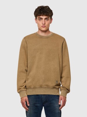 Light Brown Diesel S Girk Mohi B1 Men's Sweatshirts | 54137PINR