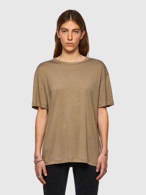 Light Brown Diesel T Enka C.C Women's T Shirts | 14037YHRA