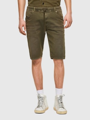 Olive Diesel D Krooshor Men's Denim Shorts | 64738CLDY