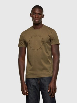 Olive Diesel T Diegos A2 Men's T Shirts | 09126LXFD