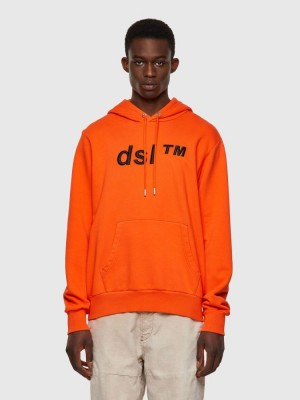 Orange Diesel S Girk Hood B4 Men's Sweatshirts | 80356UHMT