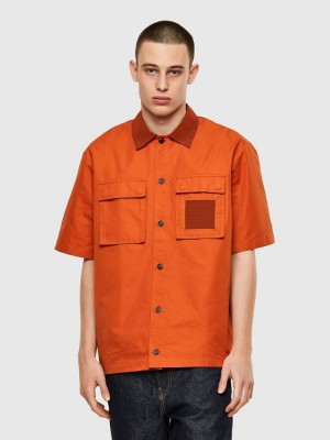 Orange Diesel S Gunn Men's Shirts | 61054SQZI