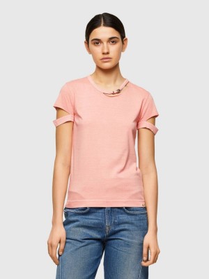 Pink Diesel T Bullock A1 Women's T Shirts | 12098CHJQ