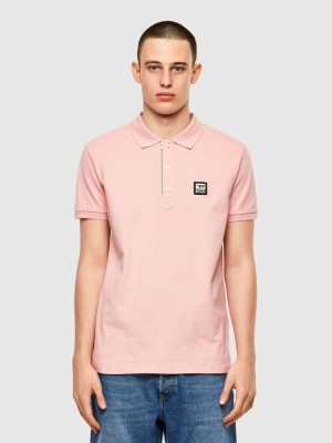 Pink Diesel T Harry Men's Polos | 17243PIQM