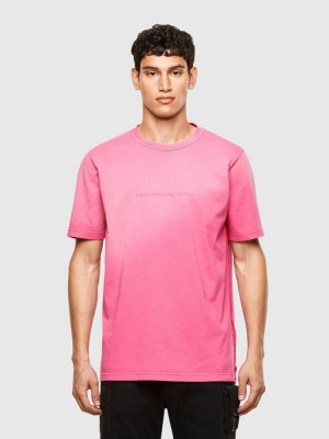 Pink Diesel T Jubind Slits A1 Men's T Shirts | 53876ARPW