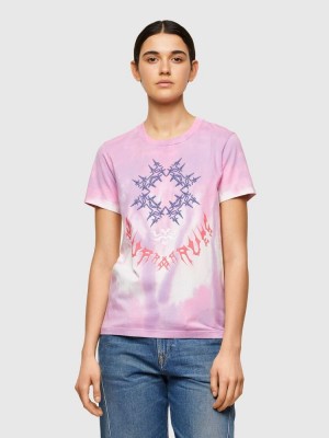 Pink Diesel T Sily A12 Women's T Shirts | 84751NFBM