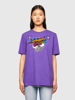 Purple Diesel Cl T Just O1 Women's T Shirts | 65213TDIB