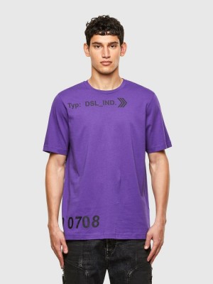 Purple Diesel T Just A42 Men's T Shirts | 09314XFGS