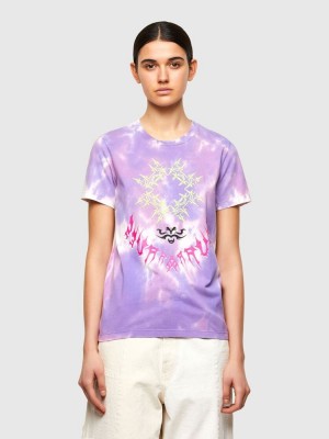 Purple Diesel T Sily A12 Women's T Shirts | 06937TBFC