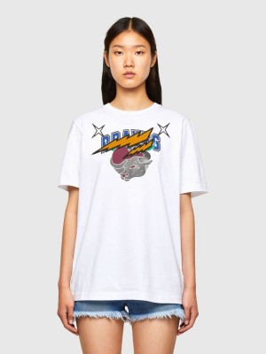 White Diesel Cl T Just O1 Women's T Shirts | 17489FIYC