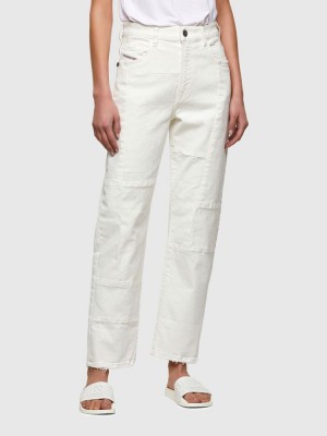 White Diesel D Reggy Women's Straight Jeans | 86524SRJW