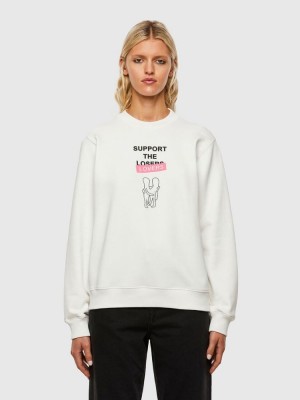 White Diesel F Ang R10 Women's Sweatshirts | 98614UWAL