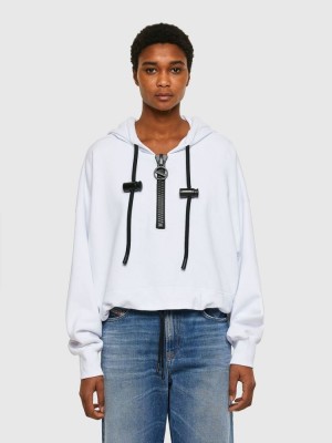 White Diesel F Croppy Women's Sweatshirts | 17062CPUY