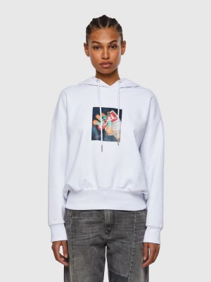 White Diesel F Magdalena R1 Women's Sweatshirts | 30842KJDY