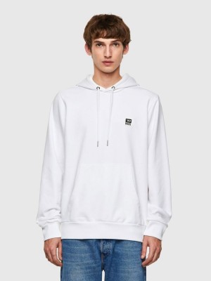 White Diesel S Girk Hood K21 Men's Sweatshirts | 79350FNMA