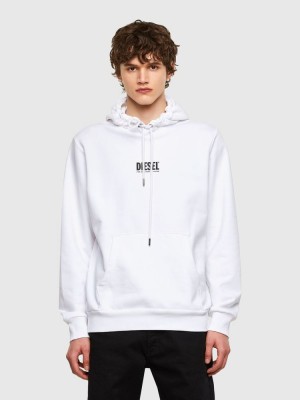 White Diesel S Girk Hood Smallogo Men's Sweatshirts | 87019CWSU