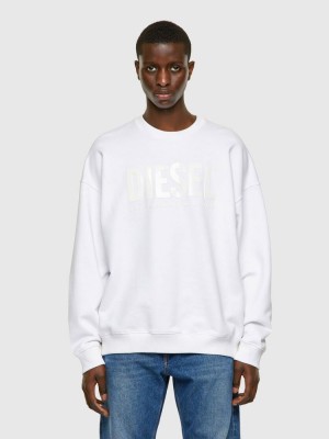 White Diesel S Mart Inlogo Men's Sweatshirts | 14658TIMZ