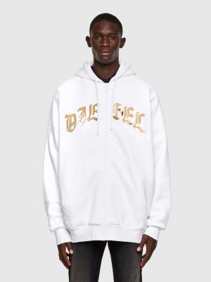 White Diesel S Oxi Zip A1 Men's Sweatshirts | 85914LDGF