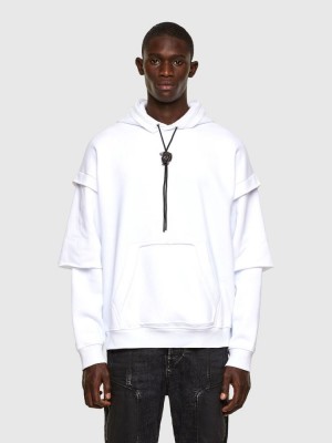 White Diesel S Ubber A1 Men's Sweatshirts | 34865NBCE