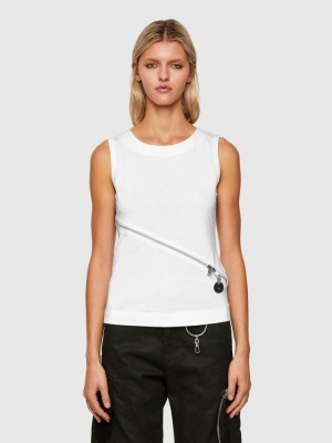 White Diesel T Cutter Women's T Shirts | 53209PBOV