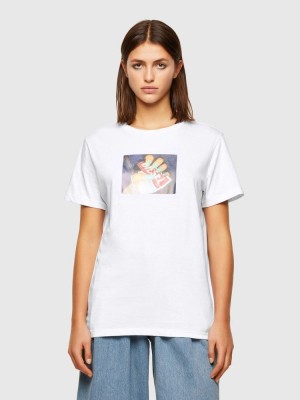 White Diesel T Daria R3 Women's T Shirts | 56194TFPU