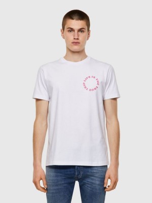 White Diesel T Diegos B7 Men's T Shirts | 56891GAIV