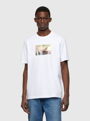 White Diesel T Just A34 Men's T Shirts | 69280QADR