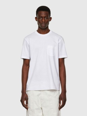 White Diesel T Just Worky Men's T Shirts | 83490RJLV