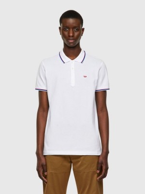 White Diesel T Randy New Men's Polos | 34987CIUV