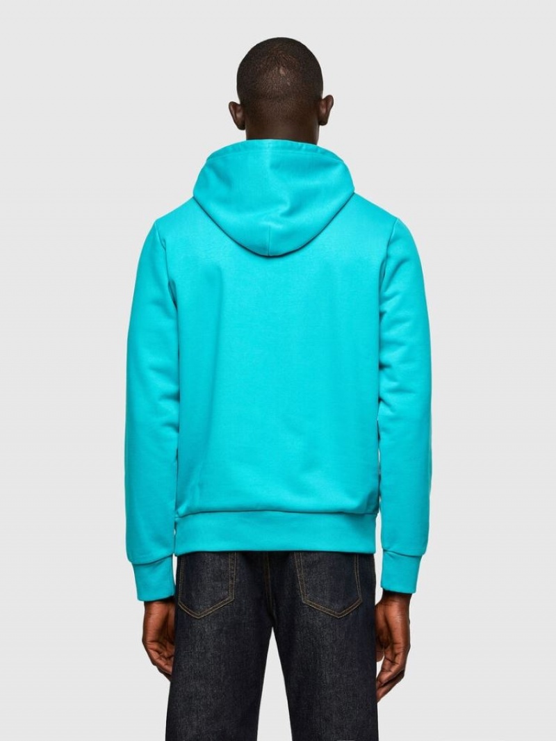 AZURE Diesel S Girk Hood K21 Men's Sweatshirts | 39482TVPE