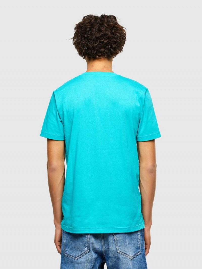 AZURE Diesel T Diegos A5 Men's T Shirts | 38524VHXB