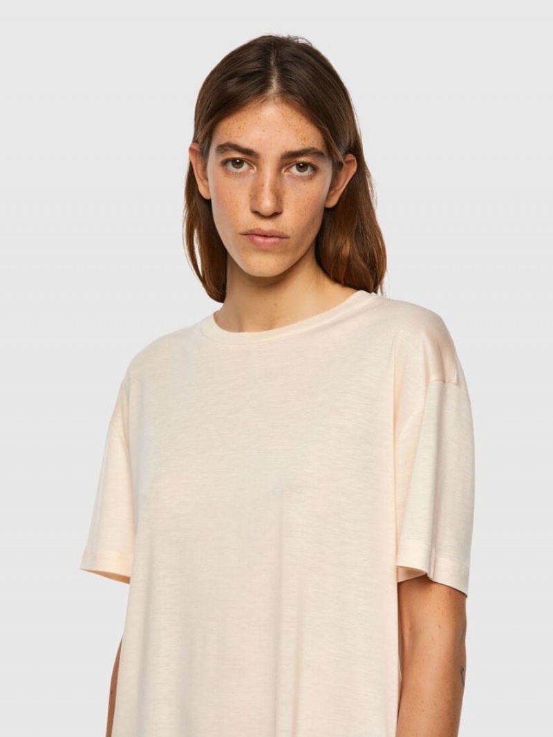 Beige Diesel T Enka C.C Women's T Shirts | 34689PYEB