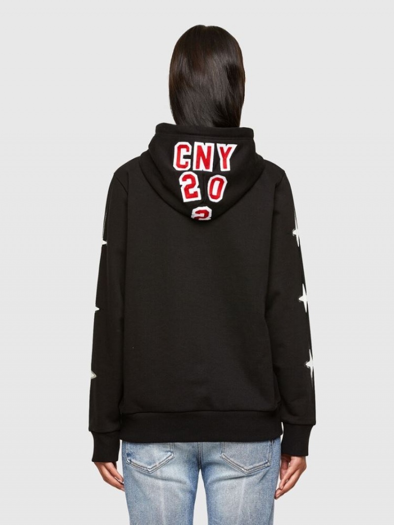 Black Diesel Cl S Girk Hood O1 Men's Sweatshirts | 62804XJYH