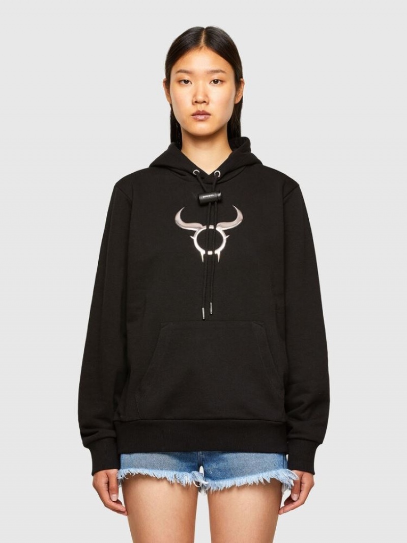 Black Diesel Cl S Girk Hood O Men's Sweatshirts | 57629IMJB