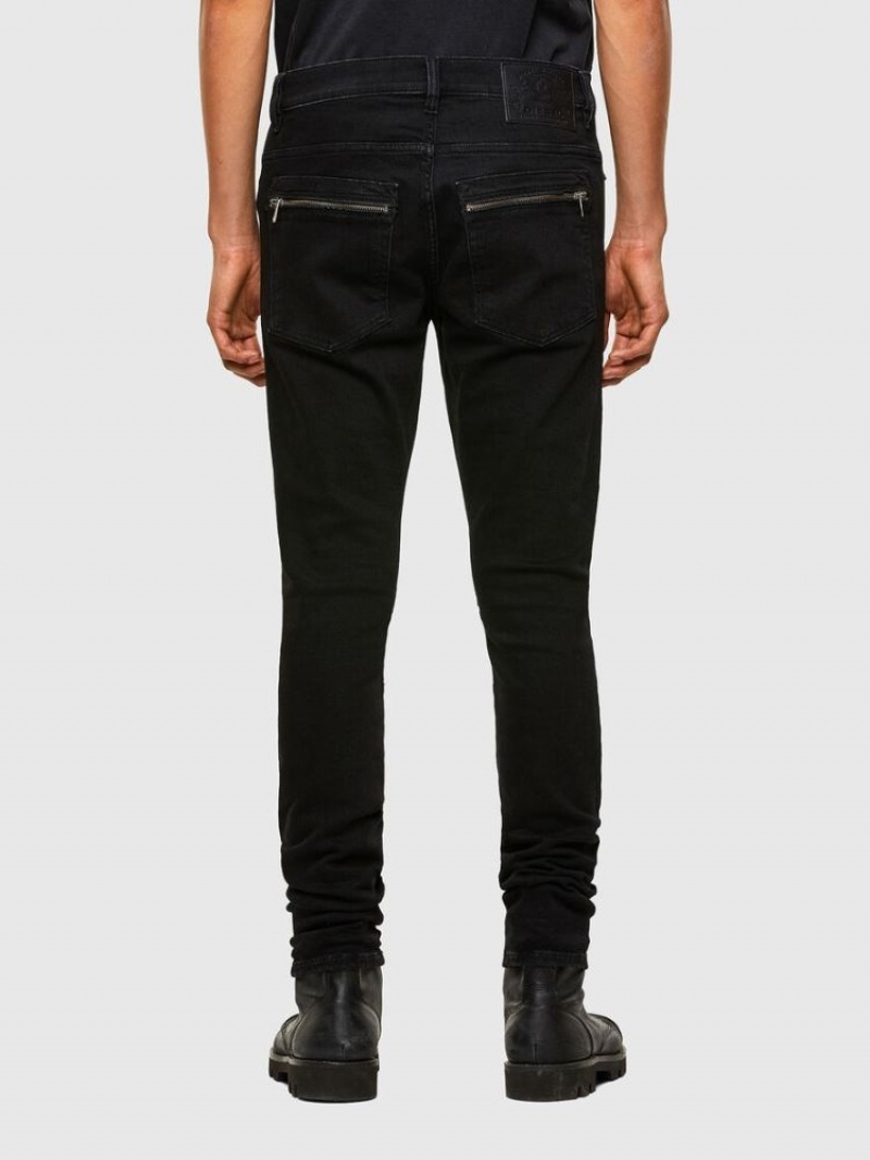 Black Diesel D Amny Men's Skinny Jeans | 57283FVHS