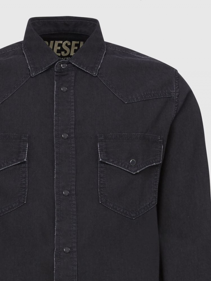 Black Diesel D East P Men's Shirts | 16890CPBM