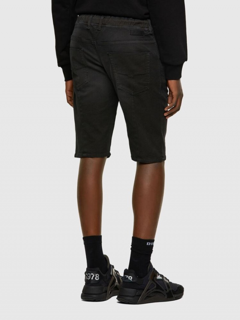 Black Diesel D Krooshor Men's Denim Shorts | 27584TBGO