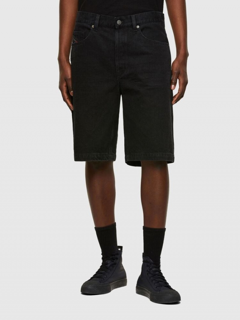 Black Diesel D Macs Short Men\'s Shorts | 91674NJFQ