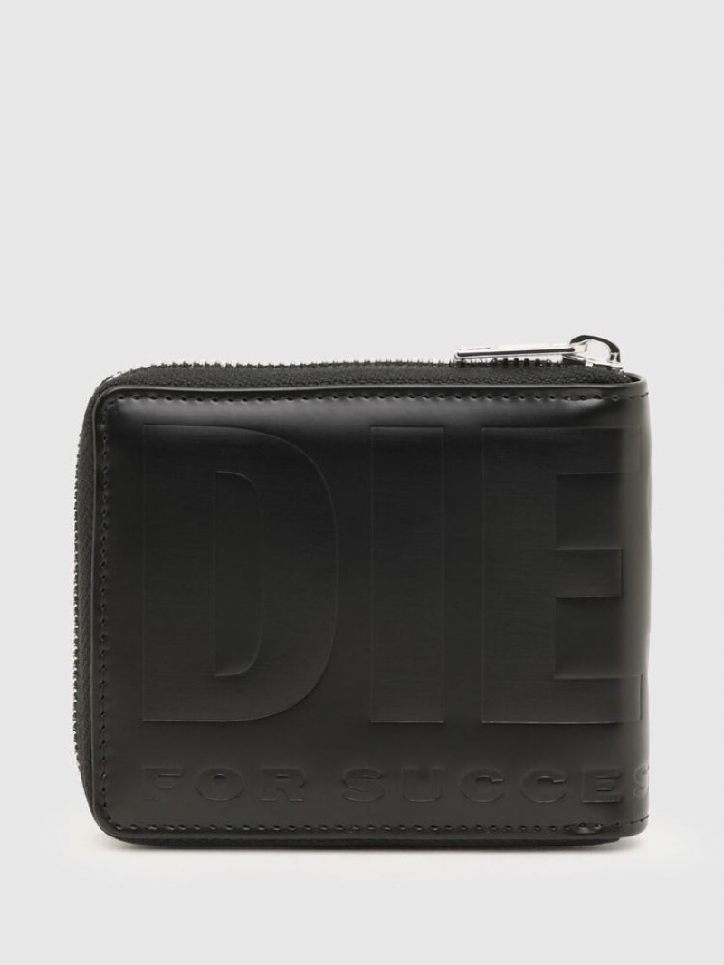 Black Diesel Hiresh Xs Zippi Men's Wallets | 21368JGRD