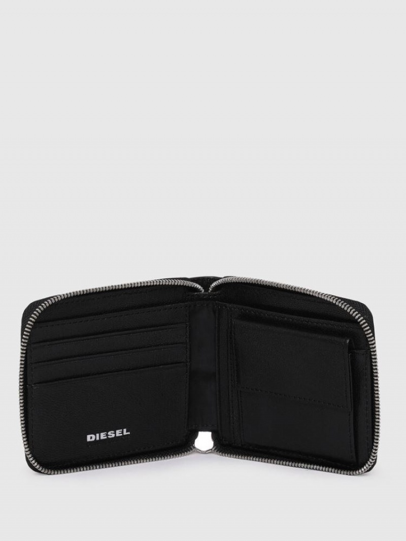 Black Diesel Hiresh Xs Zippi Men's Wallets | 74961MQNW