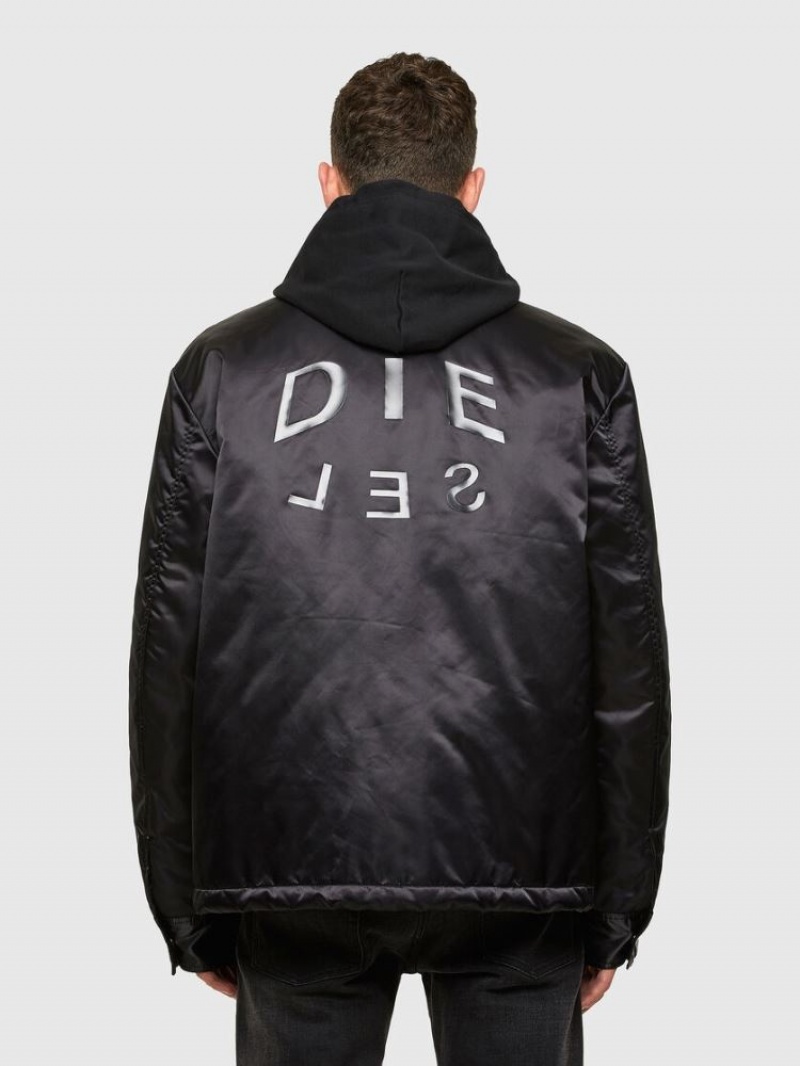 Black Diesel J Foot Men's Jackets | 28795ISFY