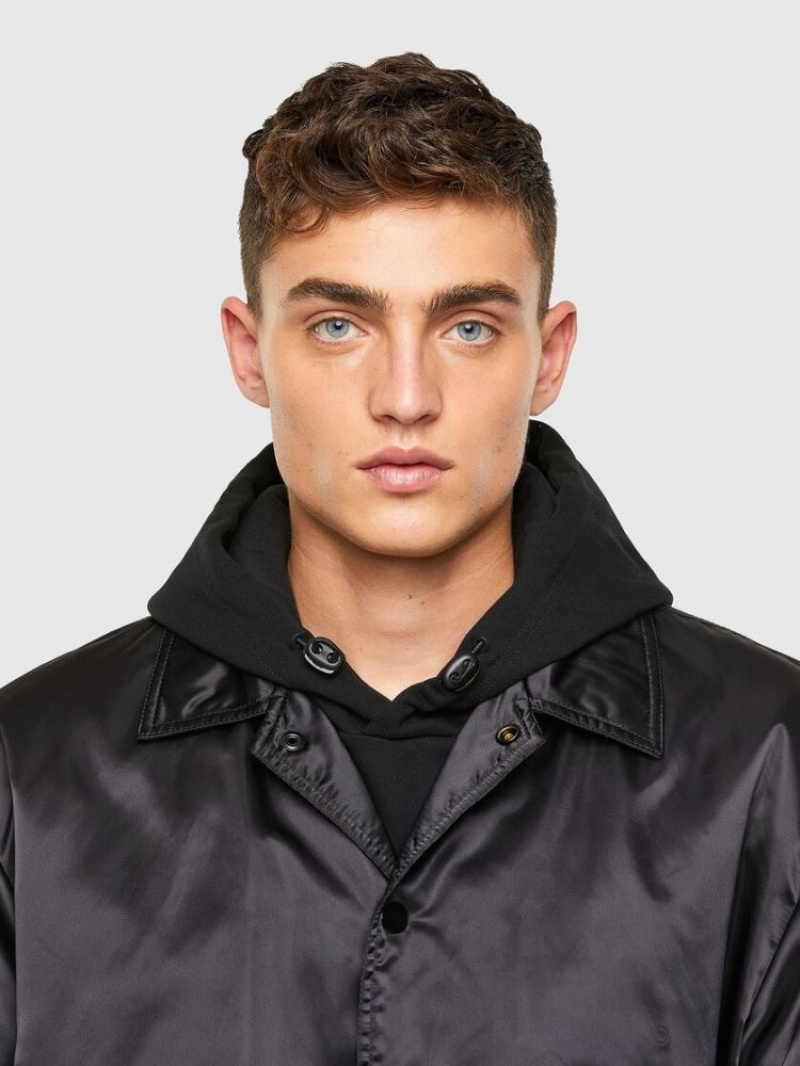 Black Diesel J Foot Men's Jackets | 28795ISFY