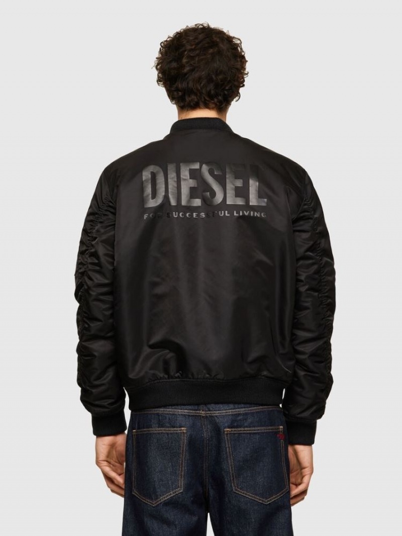 Black Diesel J Ross Rev A Men's Jackets | 24358YWXT