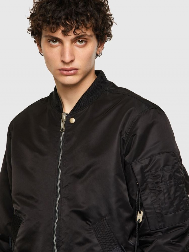 Black Diesel J Ross Rev A Men's Jackets | 24358YWXT