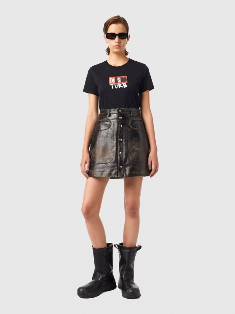 Black Diesel L Lia Women's Skirts | 86075AWCL