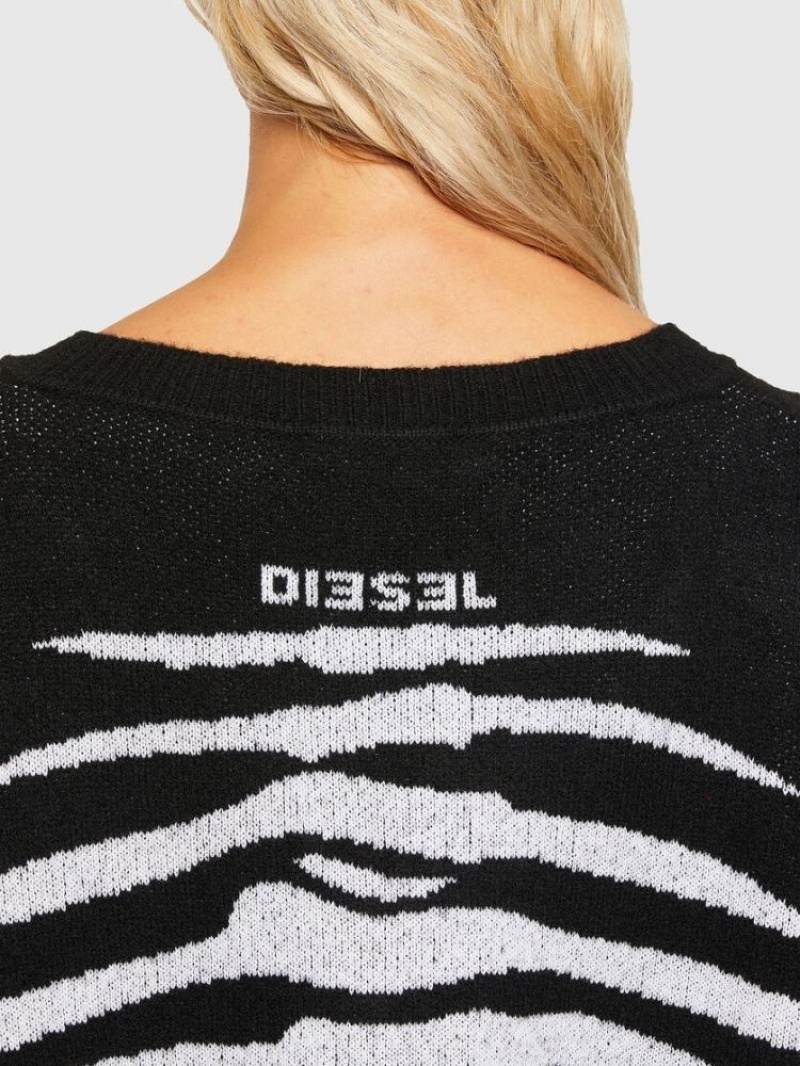 Black Diesel M Crystal Women's Sweaters | 05297ITEQ