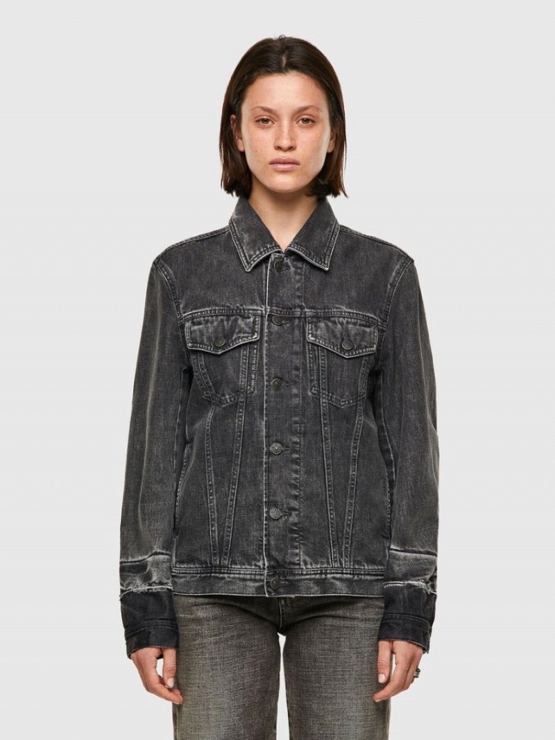 Black Diesel Nhill C1 Men's Denim Jackets | 91728OADZ