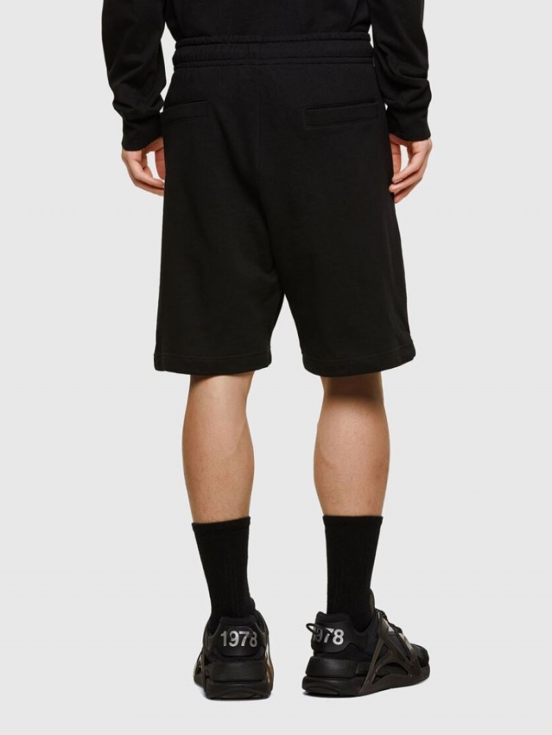 Black Diesel P Horty Men's Shorts | 73028JWKQ