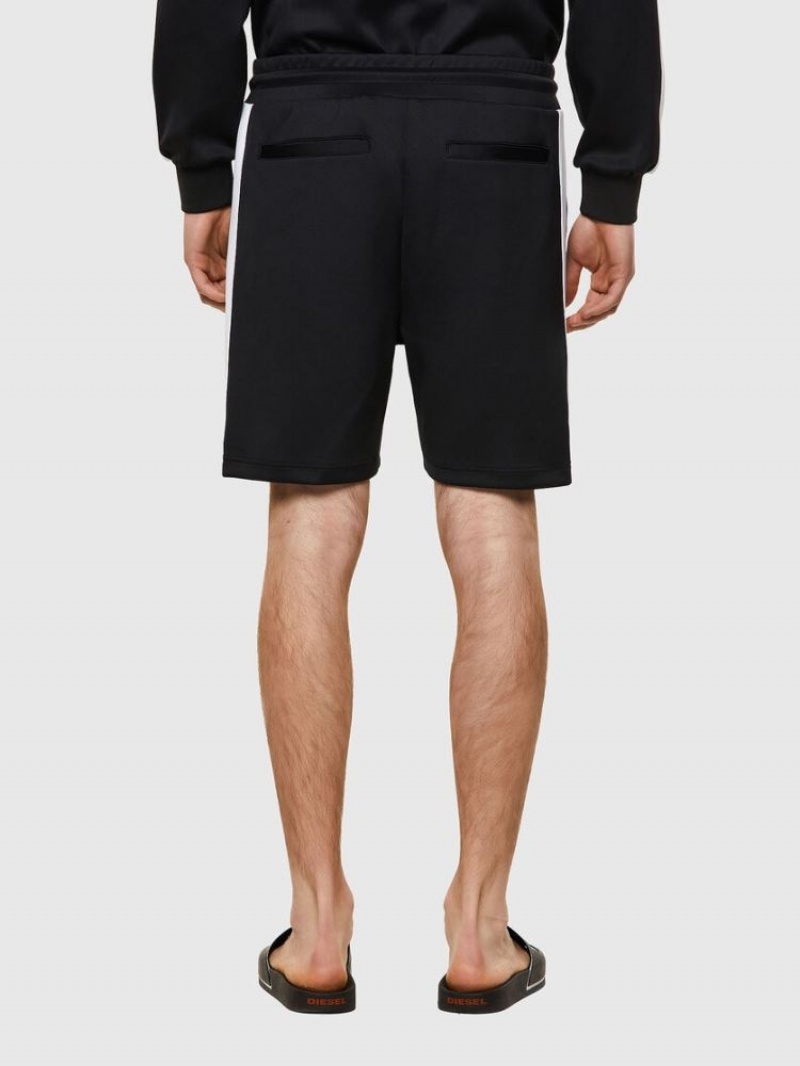 Black Diesel P Kurly Men's Shorts | 06127JVHG