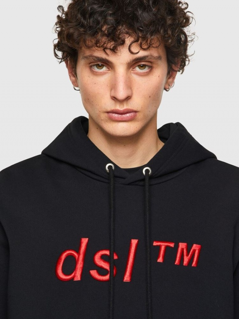 Black Diesel S Girk Hood B4 Men's Sweatshirts | 32451GLYW